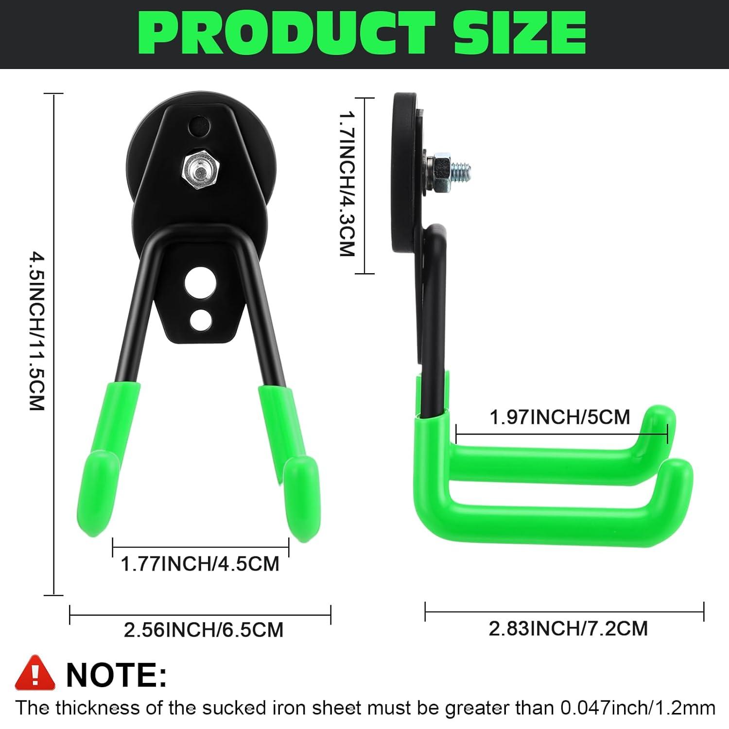 Garage Hooks Heavy Duty 12 Pack Steel Garage Storage Hooks Tool Hangers for Garage Wall Utility Wall Mount Garage Hooks and Hangers with Anti Slip Coating for Garden Tools Ladders Bulky Items