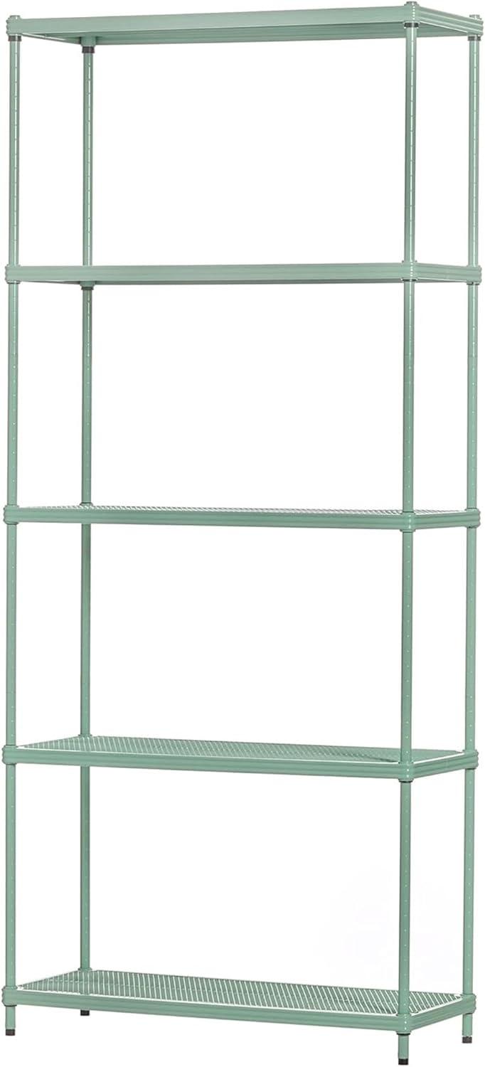 Design Ideas MeshWorks 5 Tier Metal Storage Shelving Unit Rack Bookshelf