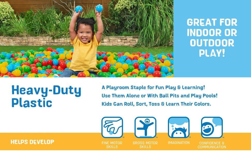 Bestway Splash & Play – 250 Bright Color Toy Balls for Pits, Pools & Games