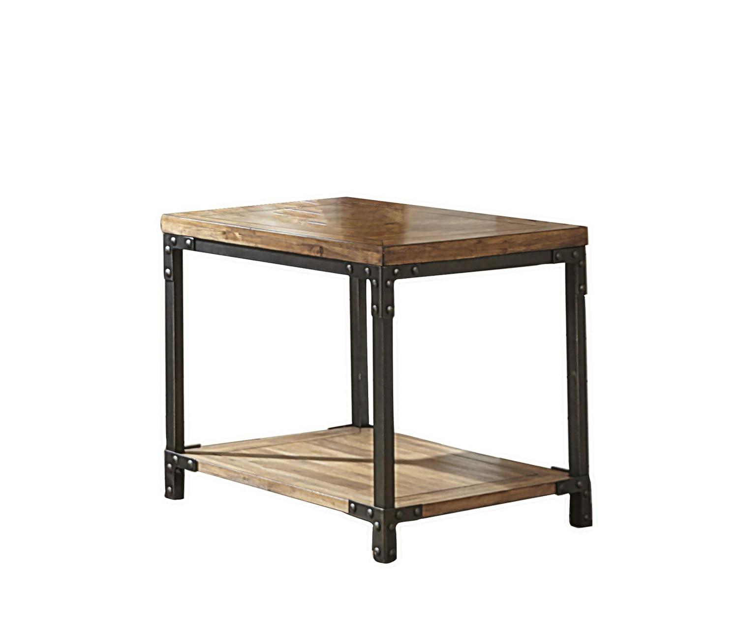 Steve Silver 23" Lantana End Table in Antique Brown Honey