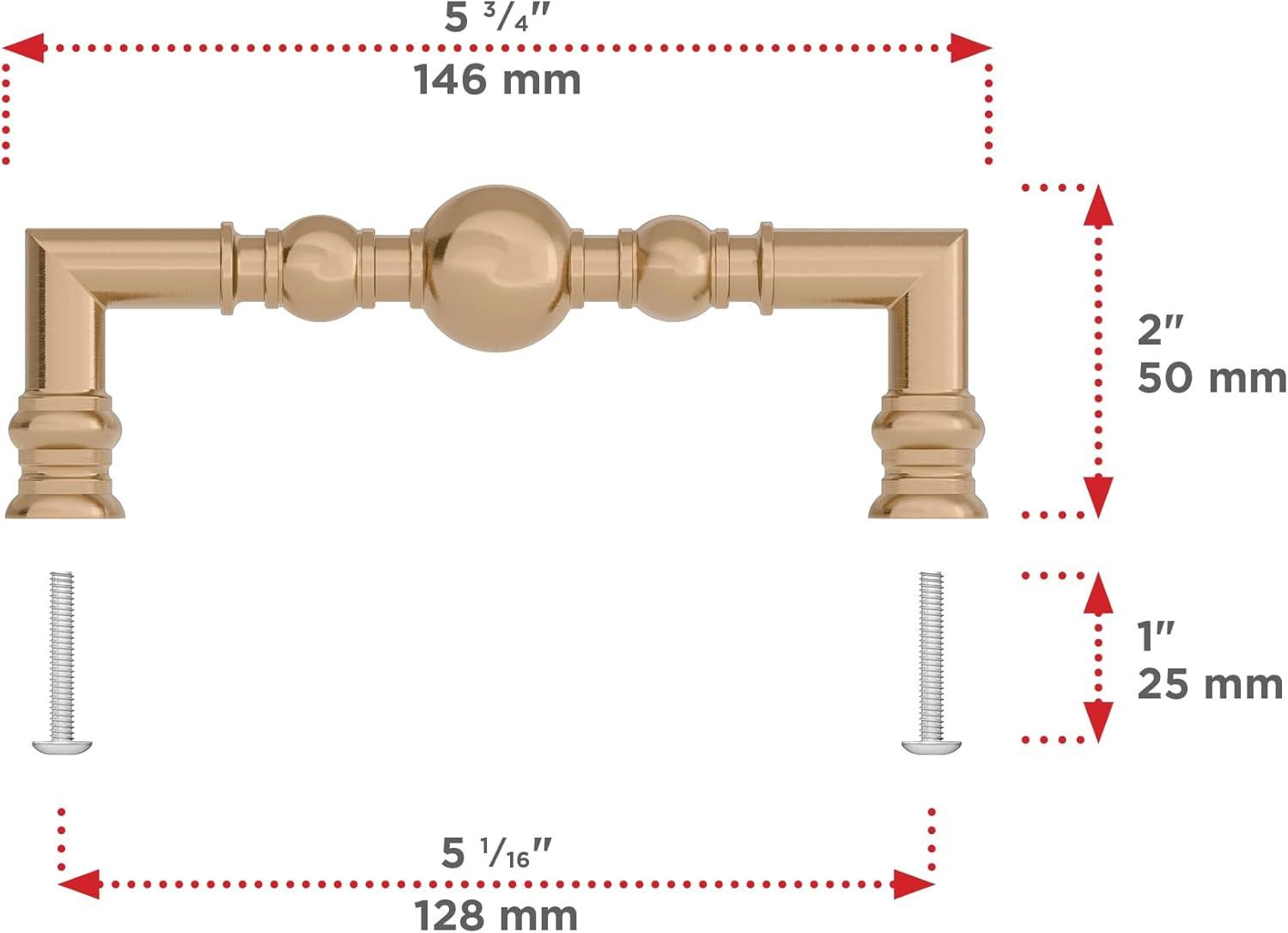 Richelieu Firenze 5-1/16-in , 128mm Center to Center Champagne Bronze Cylindrical Handle