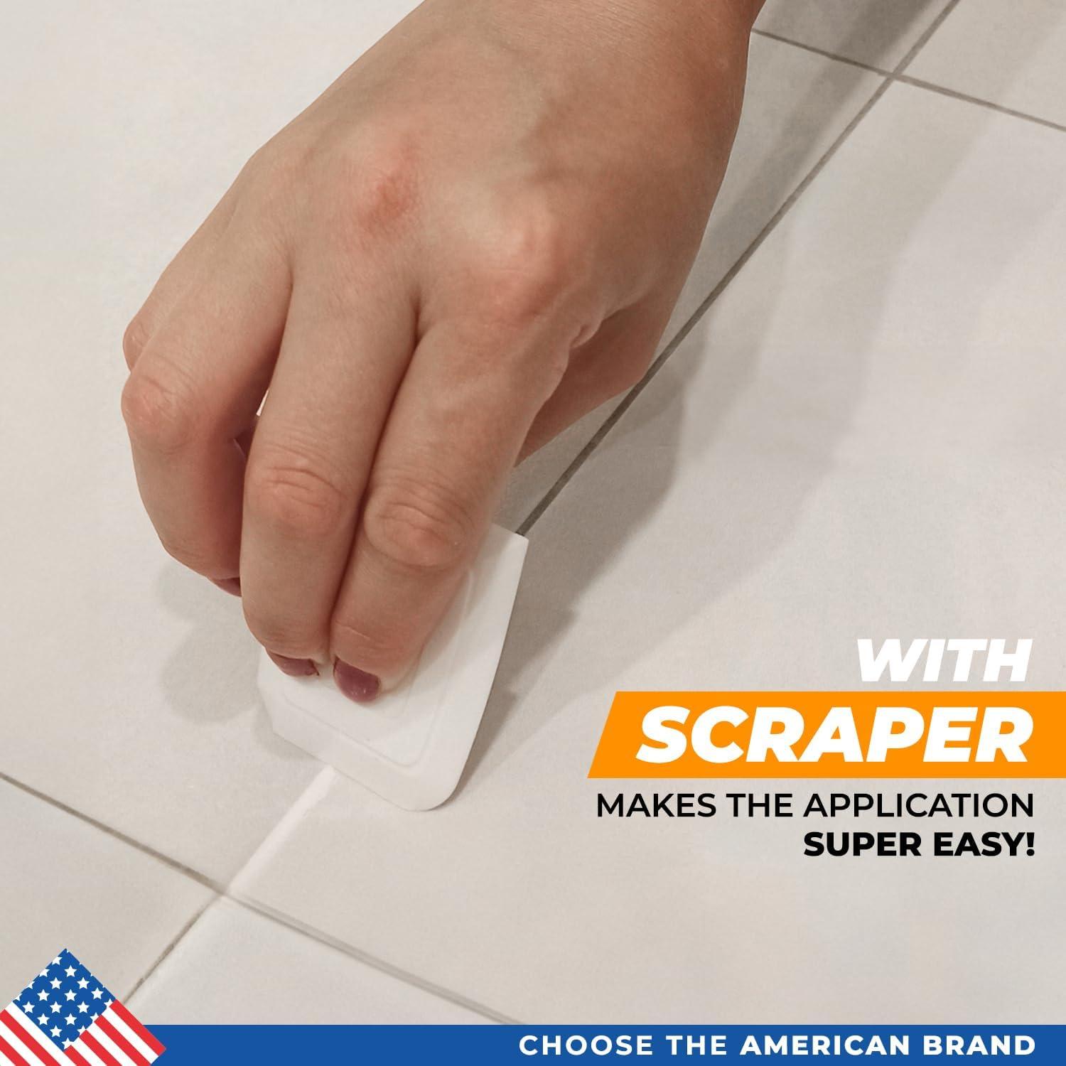 PentaUSA 8.8oz Bundle Tile Grout Repair Kit with Grout Removal Tool, Premix Grout Bundle Set with Remover Saw, Sponge and Cleaner