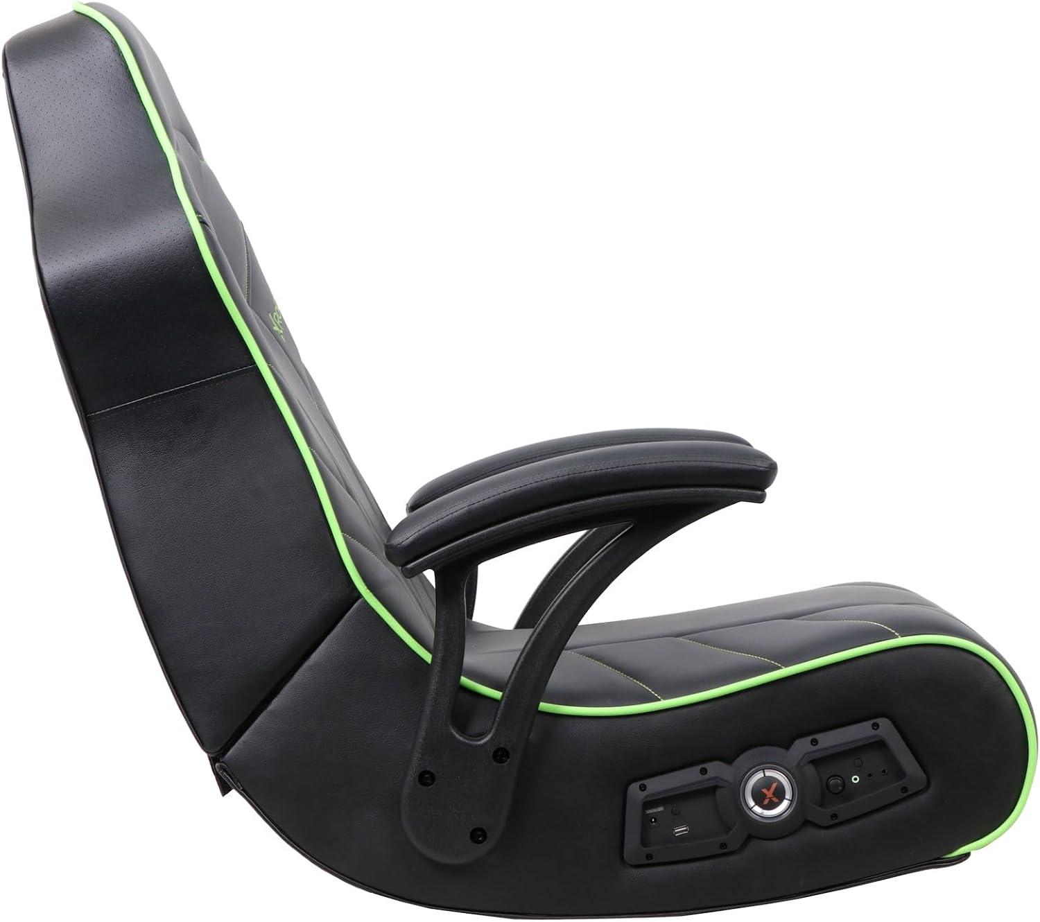 X Rocker Video Gaming Floor Rocker Chair, Built-in Audio, College Dorm Essentials for Guys and Girls, Gamers, Bedroom, Dorm Room Essentials, Foldable