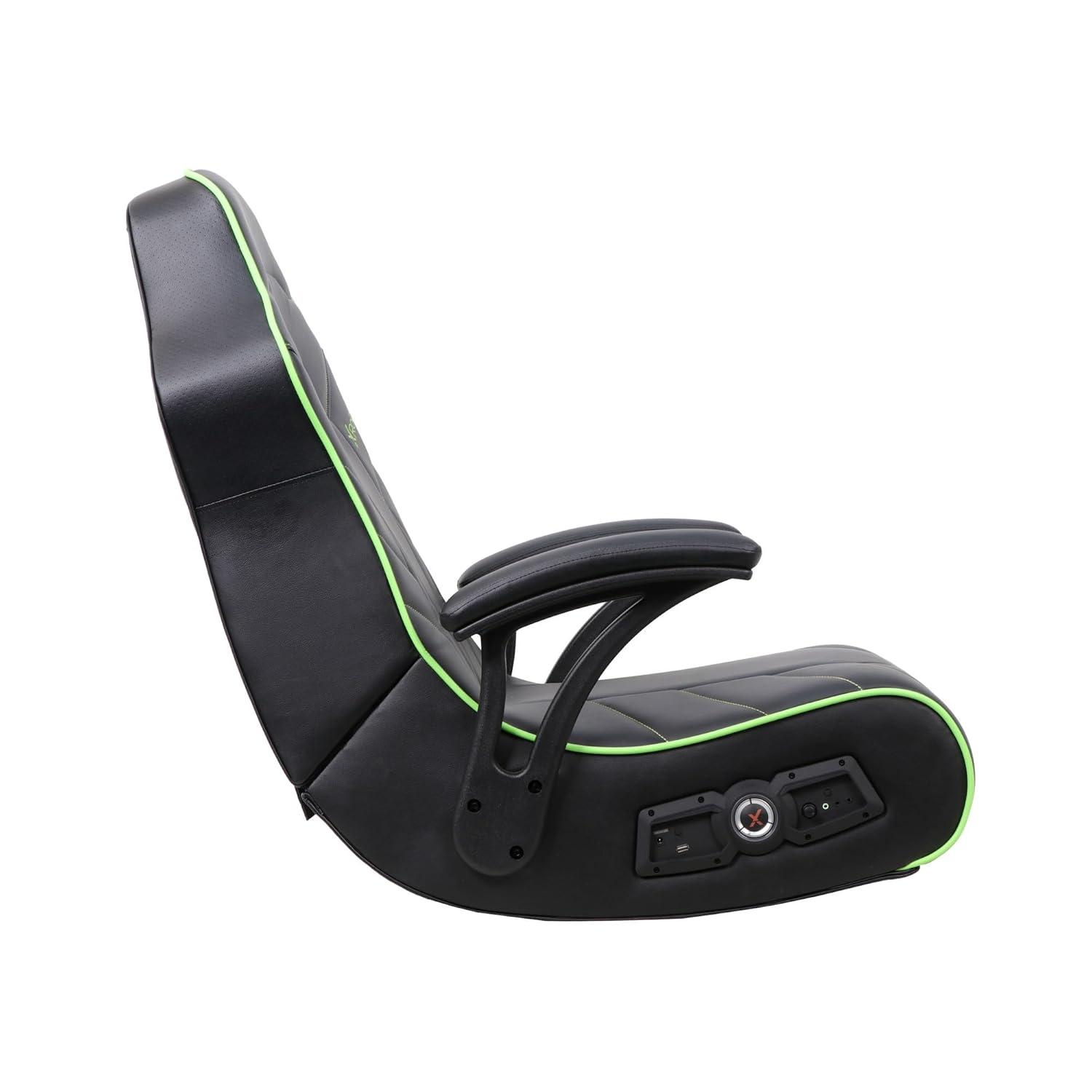 X Rocker Video Gaming Floor Rocker Chair, Built-in Audio, College Dorm Essentials for Guys and Girls, Gamers, Bedroom, Dorm Room Essentials, Foldable
