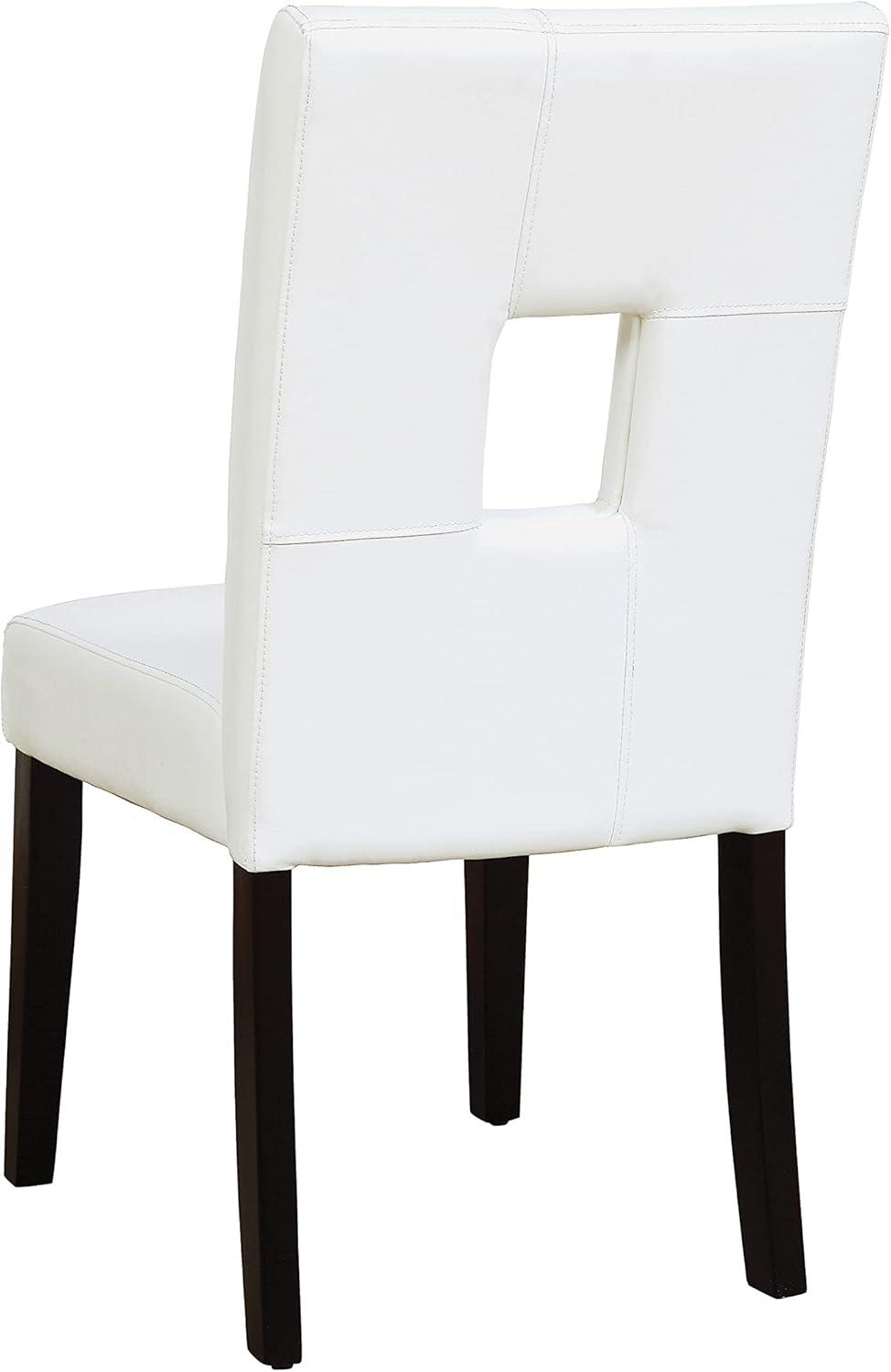 Coaster Anisa Open Back Faux Leather Dining Chairs in White