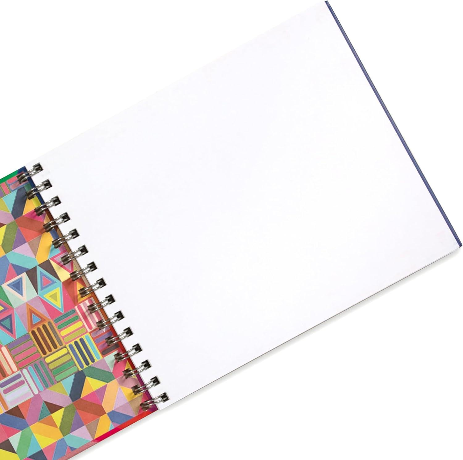 eeBoo: Artist Sketchbook - Rainbow - 80 Pages of High-Quality Paper, 160 GSM, 108 Lbs, 9.5 x 7.5" Wire-Bound Hardcover Drawing Book w/ Colorful Cover