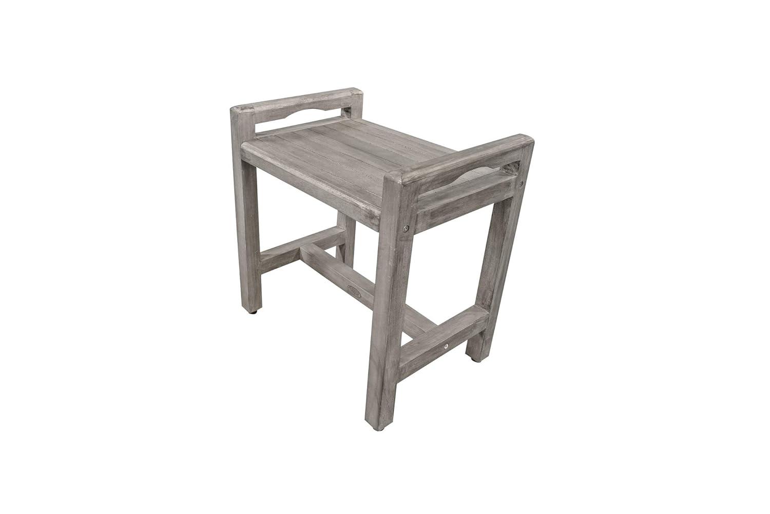 CoastalVogue 20'' W Teak Shower Bench with LiftAide