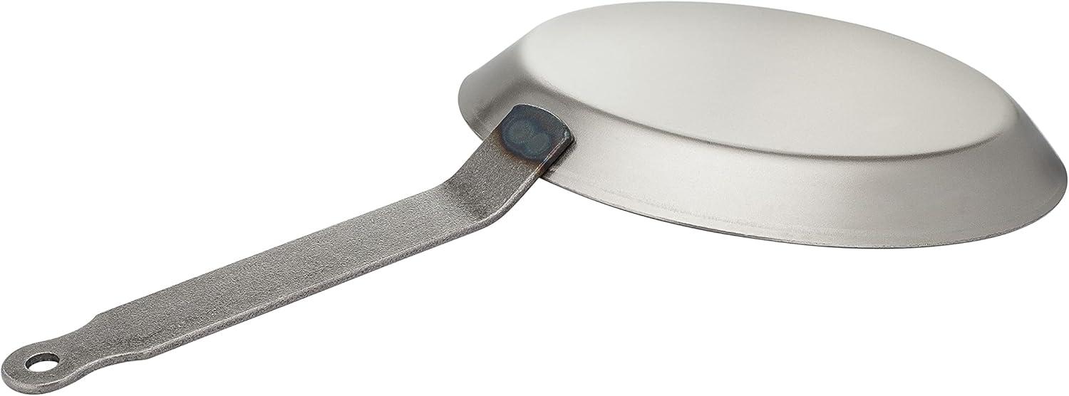 9.5-Inch Gray Carbon Steel Crepe Pan with Iron Handle