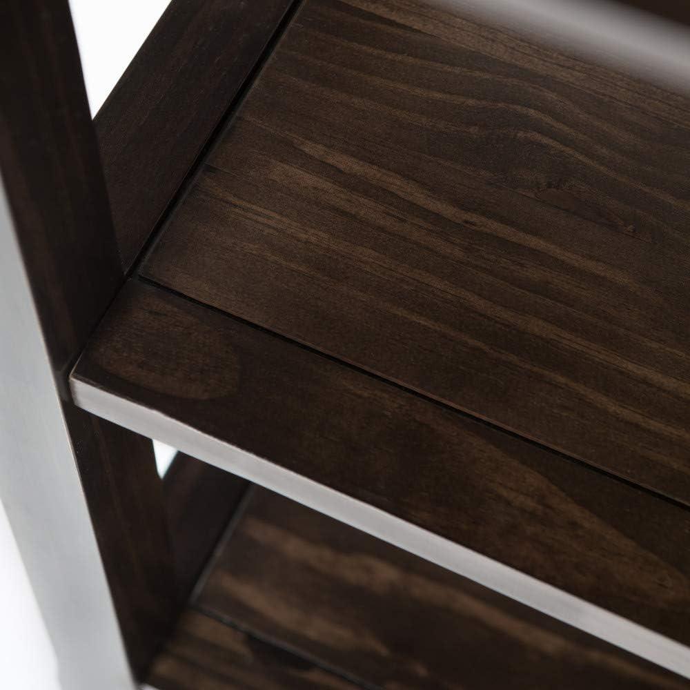 SIMPLIHOME Acadian SOLID WOOD 36 inch Wide Square Transitional Coffee Table in Brunette Brown, for the Living Room and Family Room