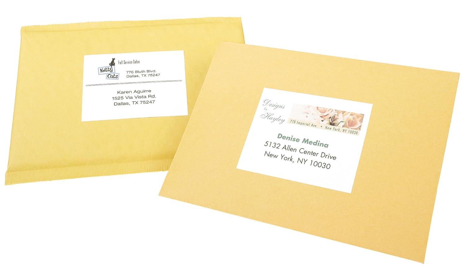 Avery Removable Multi-Use Labels, Inkjet/Laser Printers, 3 x 4, White, 2/Sheet, 40 Sheets/Pack, (5453)