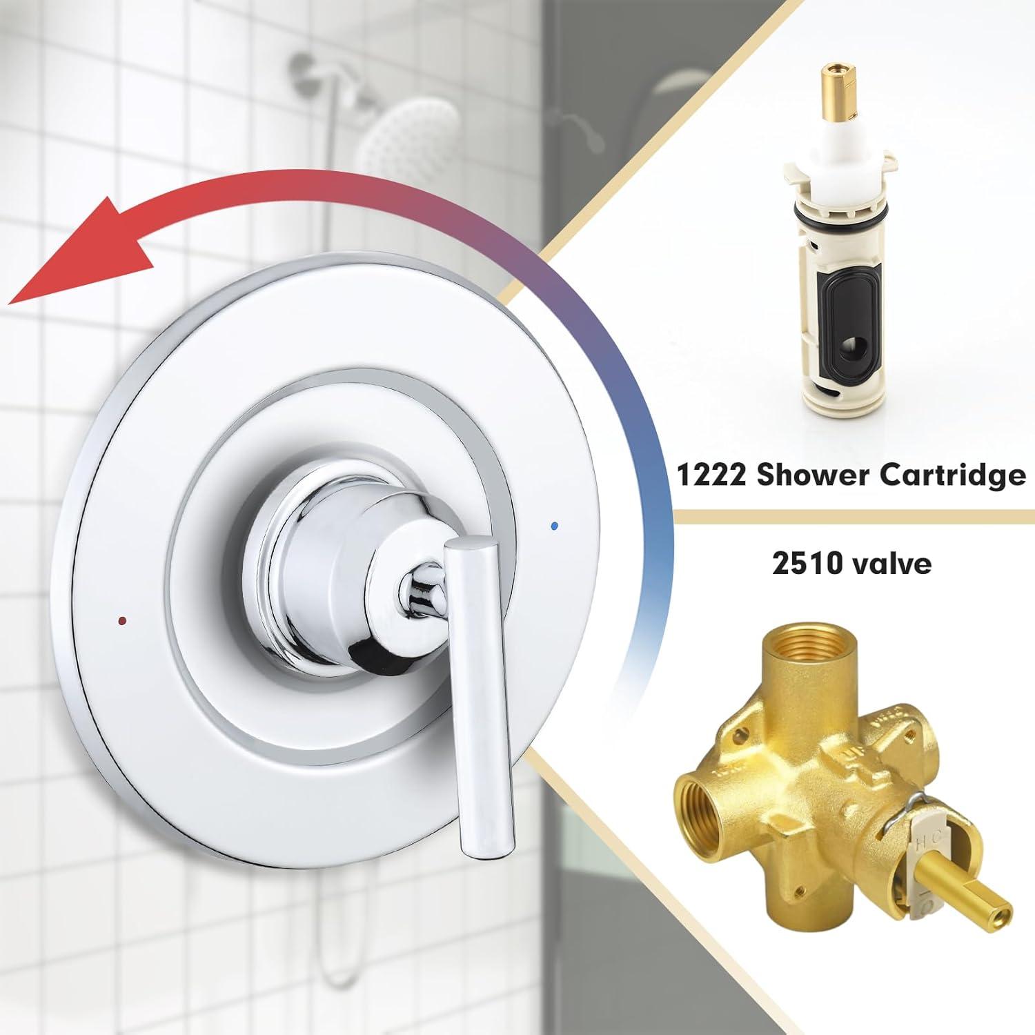 Gibson Pressure Balance Shower Faucet Trim with Lever Handle