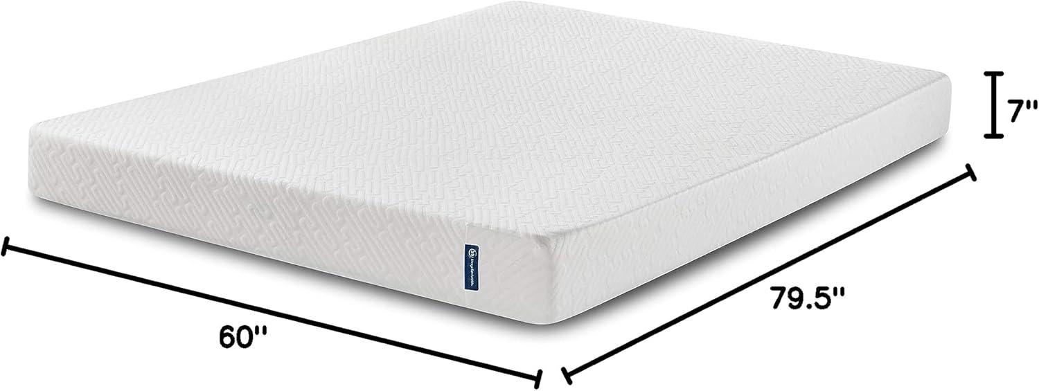 Queen White Gel Memory Foam Innerspring Mattress