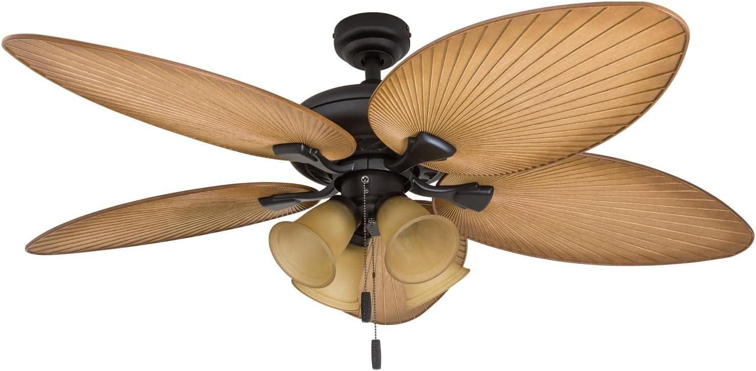 52" Palm Valley Tropical 5 Blade LED Ceiling Fan