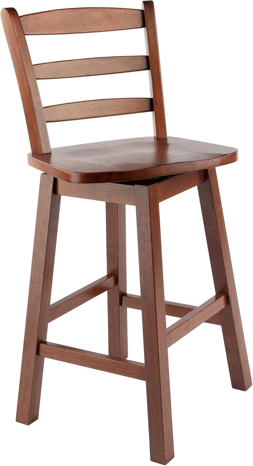 Scalera Ladder Back Swivel Seat Barstool Walnut - Winsome