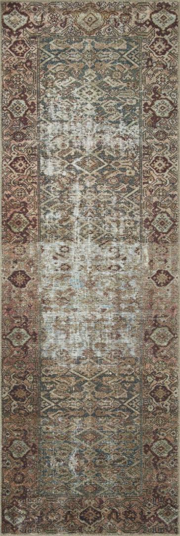 Georgie Oriental Moss/Salmon Area Rug
