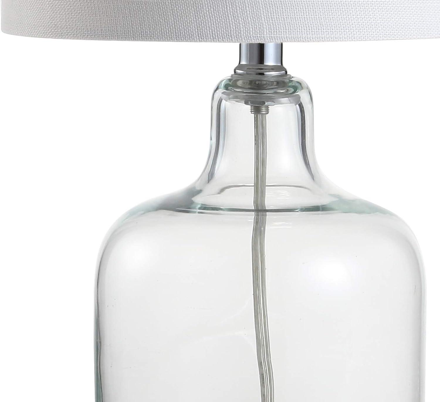 JONATHAN Y JYL1036C Gemma 19" Glass Bell LED Table Lamp, Transitional, Minimalist, Midcentury, Coastal, Elegant, Office, Living Room, Family Room, Dining Room, Bedroom, Hallway, Foyer, Clear