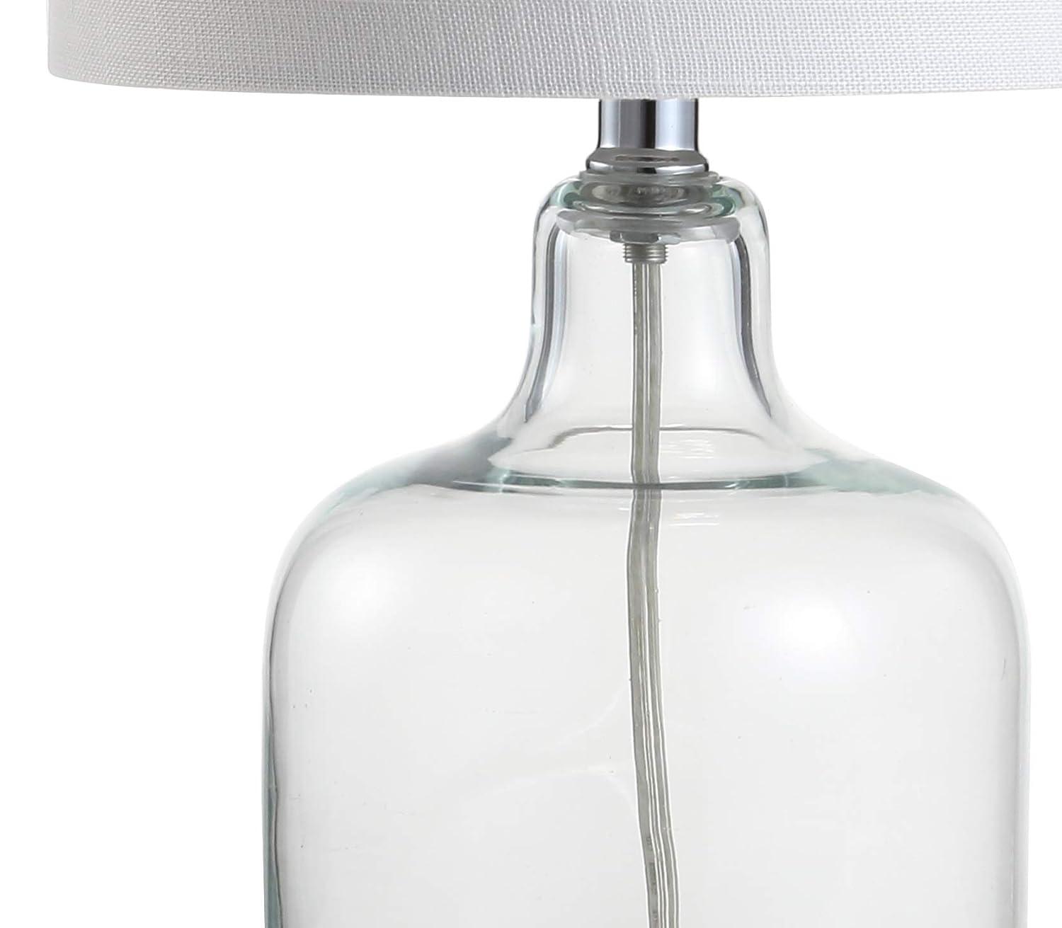 JONATHAN Y JYL1036C Gemma 19" Glass Bell LED Table Lamp, Transitional, Minimalist, Midcentury, Coastal, Elegant, Office, Living Room, Family Room, Dining Room, Bedroom, Hallway, Foyer, Clear