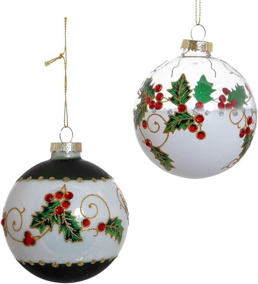 Kurt S. Adler GG0975 Ornament Set, White, Red, Green