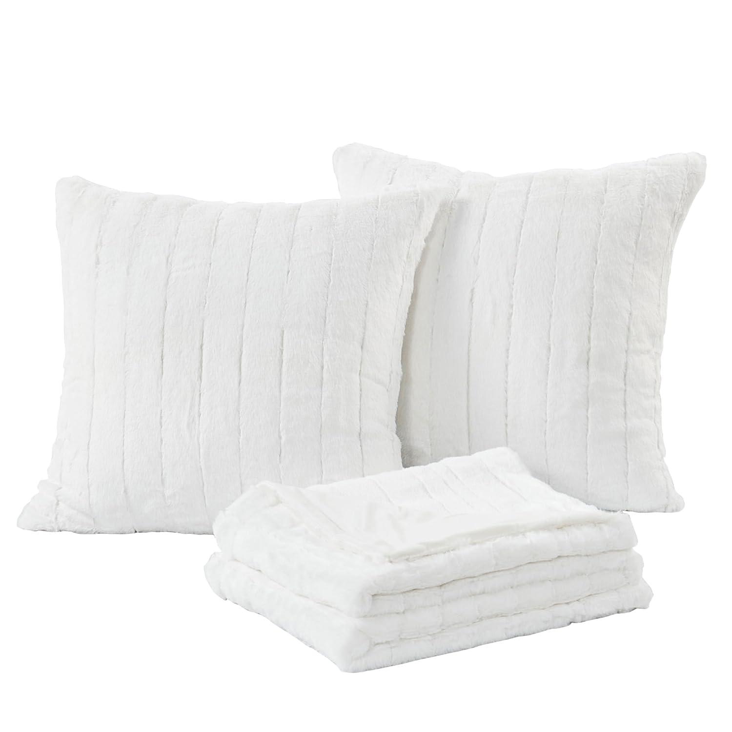 Home Soft Things Luxury Rabbit Faux Fur Throw Blanket