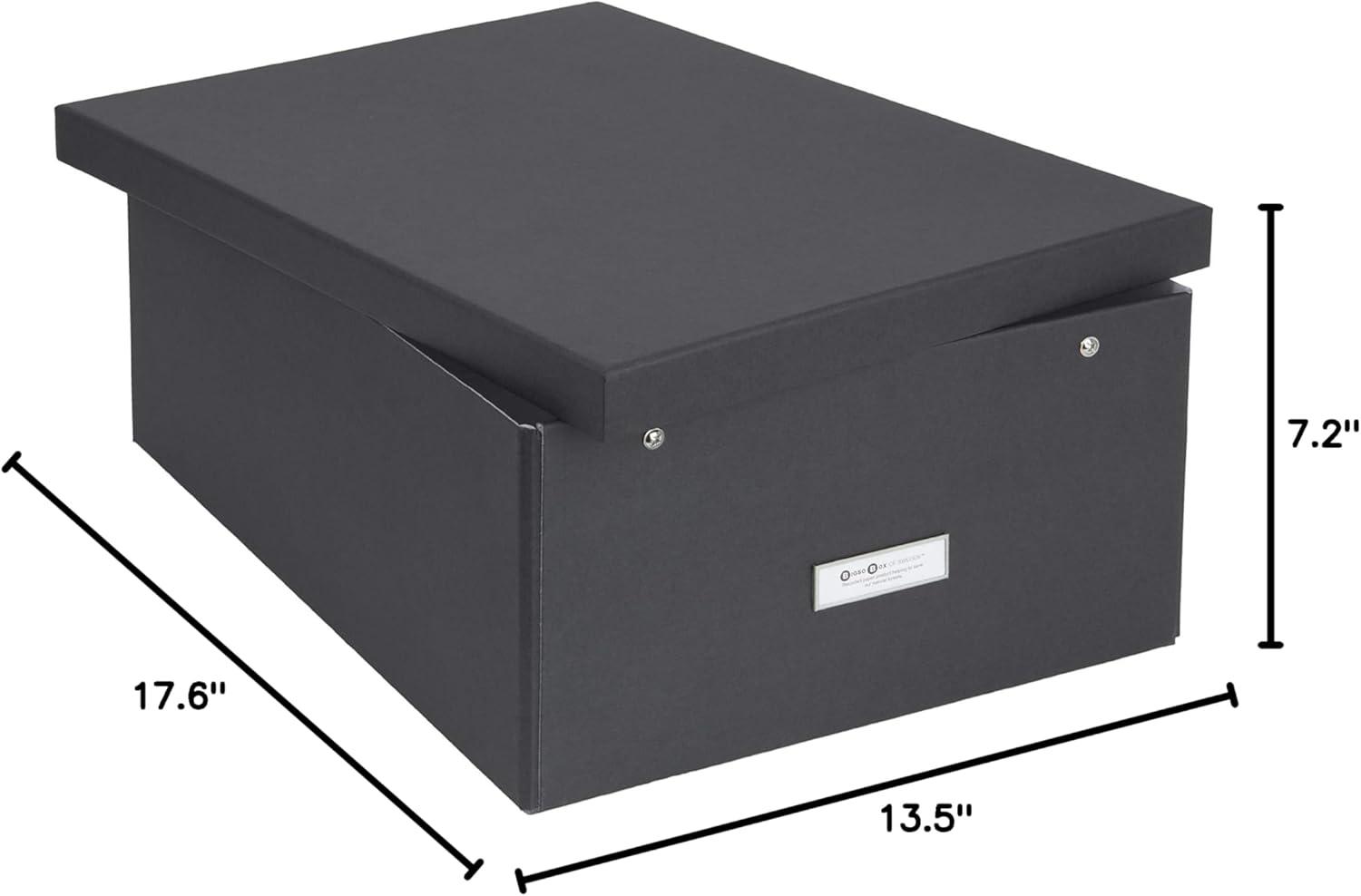Bigso Katrin Collapsible Storage Box with Labelframe - Simple Assembly without Tools