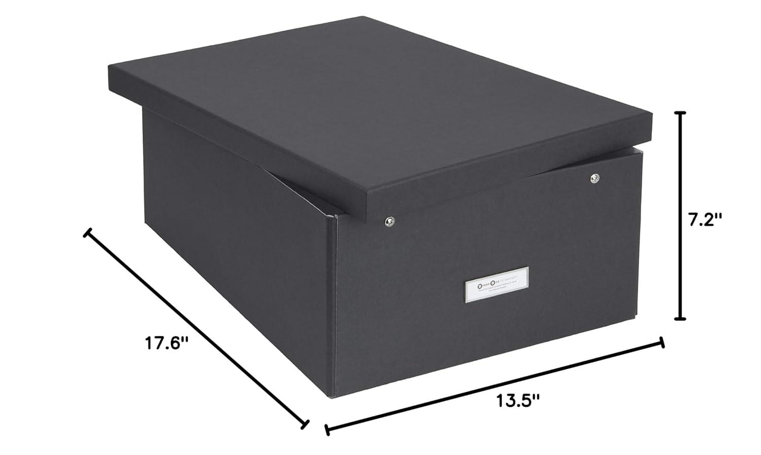 Bigso Katrin Collapsible Storage Box with Labelframe - Simple Assembly without Tools