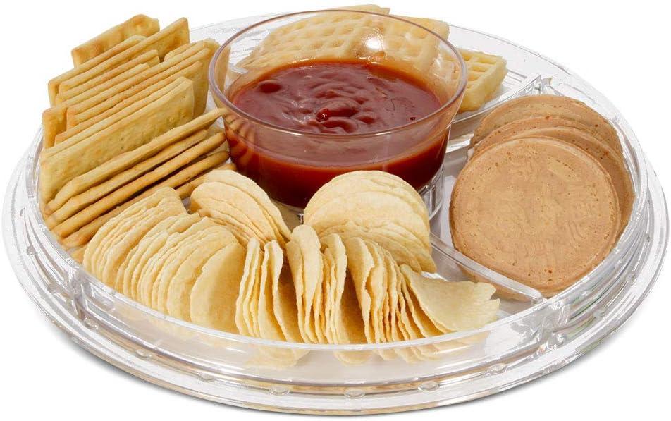 MASTERTOP Cake Stand with Dome Cover - 6 in 1 Cake Stand with Lid, Multi-Functional Wood Serving Platter/Cake Plate/Salad Bowl/Nachos/Punch Bowl, Wedding Cake Stands for Dessert Table