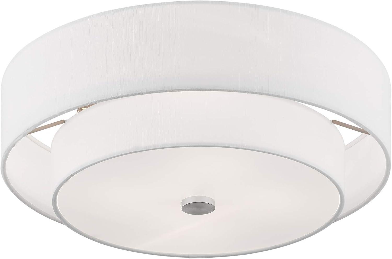 Livex Lighting Claremont 4 - Light Semi-Flush Mount in  Brushed Nickel