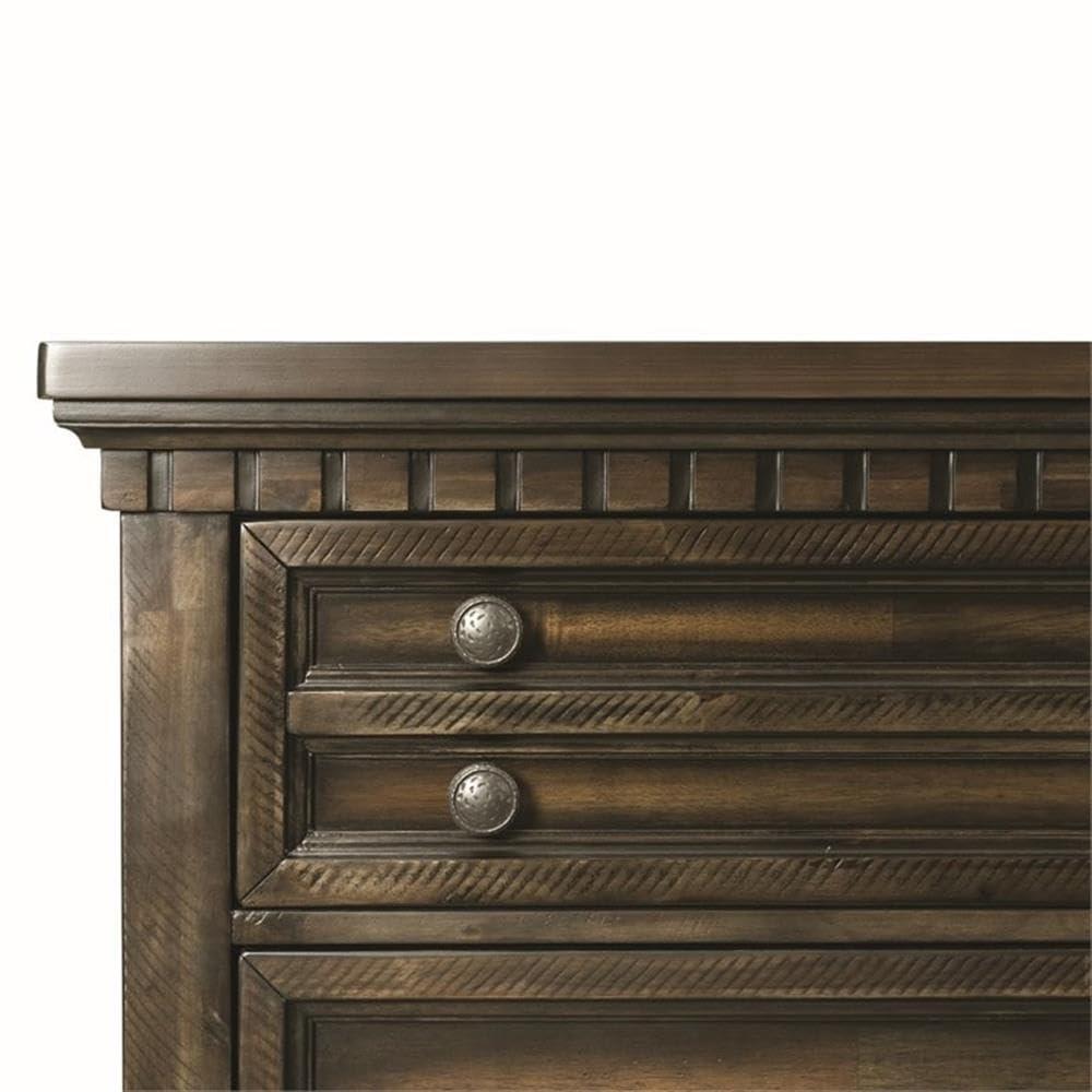 Picket House Furnishings Johnny 2 Drawer Nightstand in Smokey Walnut