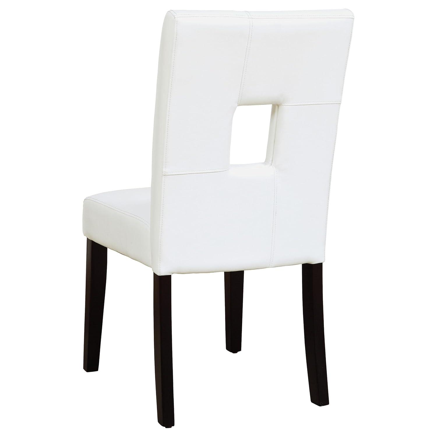 Coaster Anisa Open Back Faux Leather Dining Chairs in White