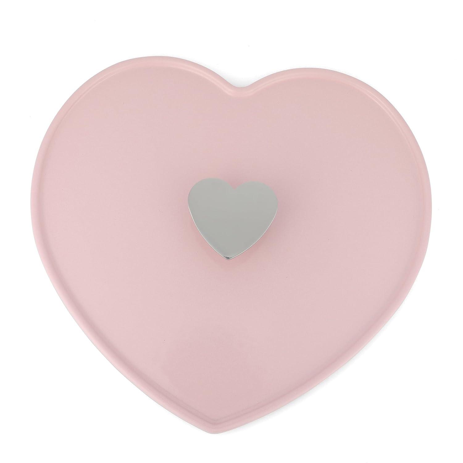 Martha Stewart Martha Stewart Heart Shape 2 QT Enamel Cast Iron Dutch Oven - Pink