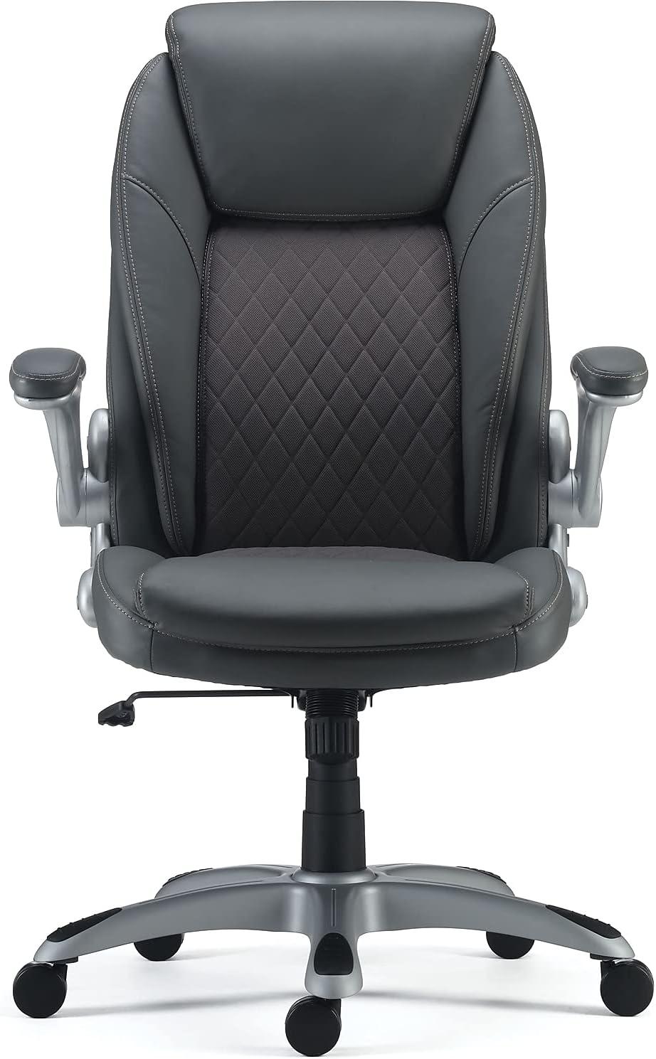 24328568 Bonded Leather Chair, Grey