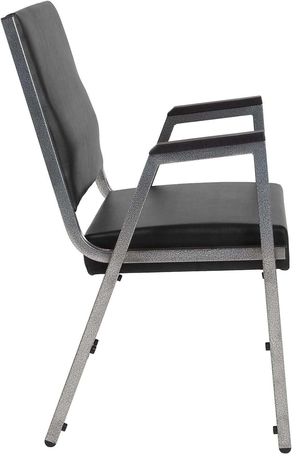 Flash Furniture HERCULES Series 1000 lb. Rated Black Antimicrobial Vinyl Bariatric Medical Reception Arm Chair