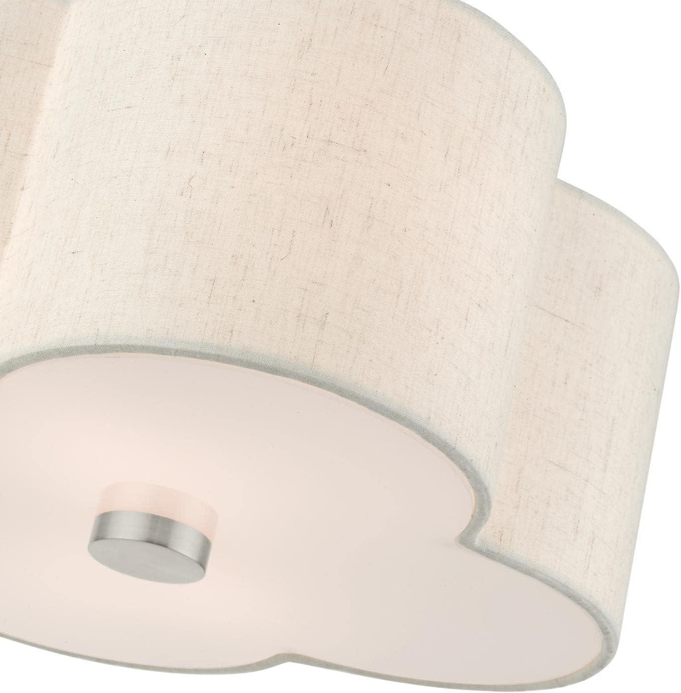 Livex Lighting - Solstice - 2 Light Semi-Flush Mount in French Country Style -