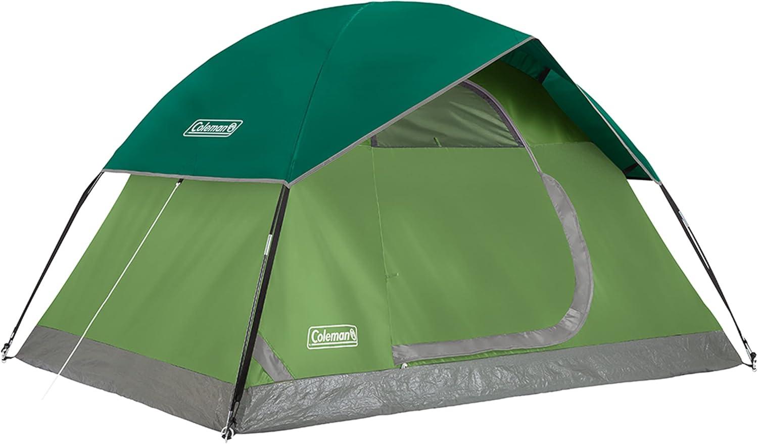 Spruce Green 2-Person Dome Camping Tent with Carry Bag