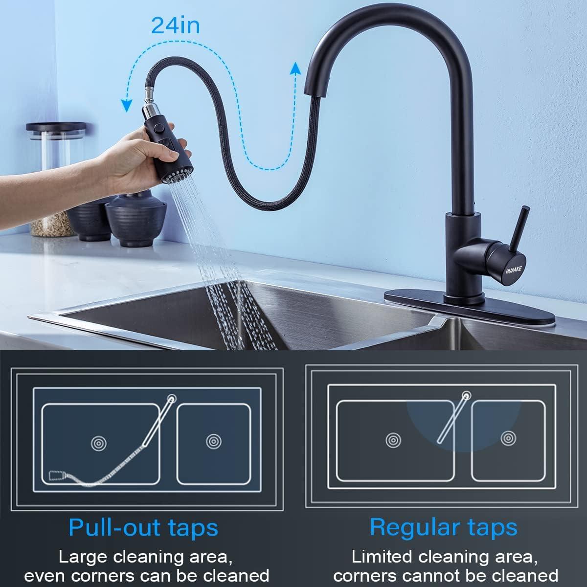 Babevy Pull Down Kitchen Faucet