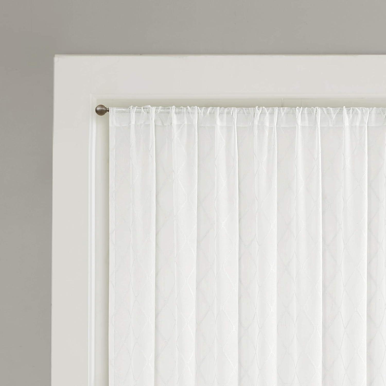 Nirod Diamond Sheer Window Curtain Panel