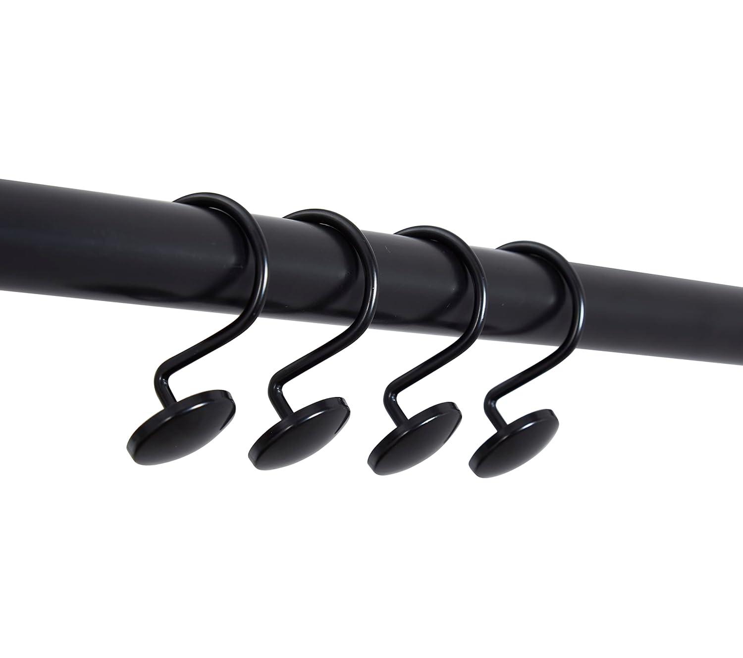 2.5'' Straight Tension Shower Curtain Rod & Hook Set