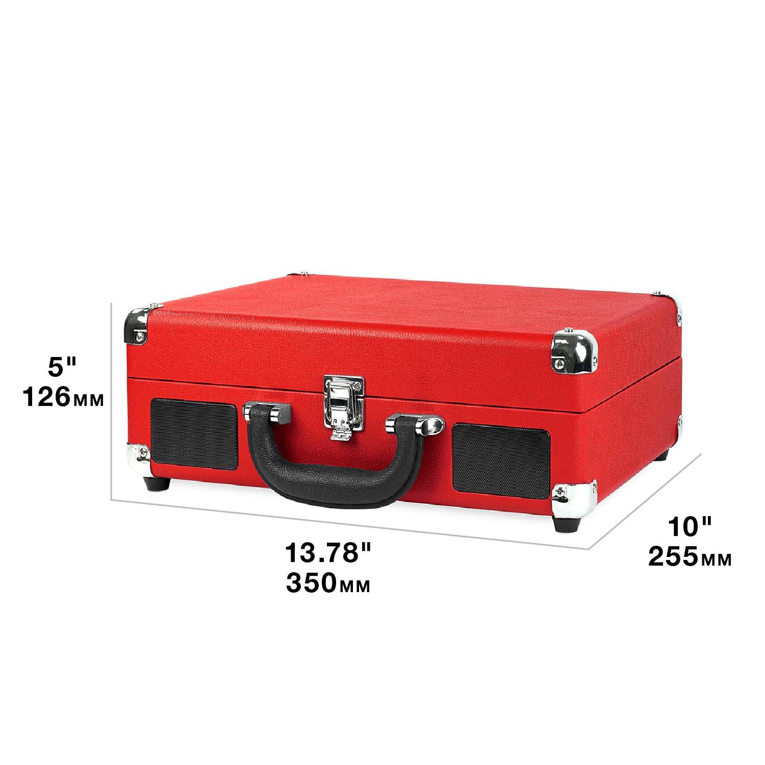 Victrola Journey 3-Speed Bluetooth Suitcase Record Player - Mint: Belt Drive Turntable