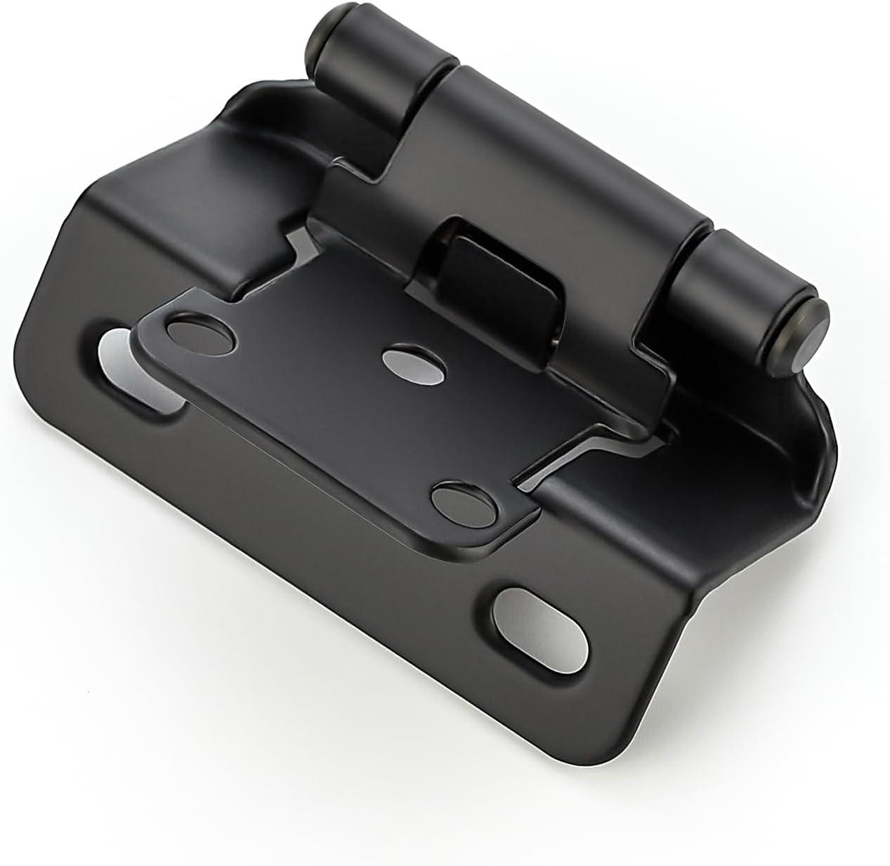 Matte Black Semi-Concealed Self-Closing Cabinet Hinges