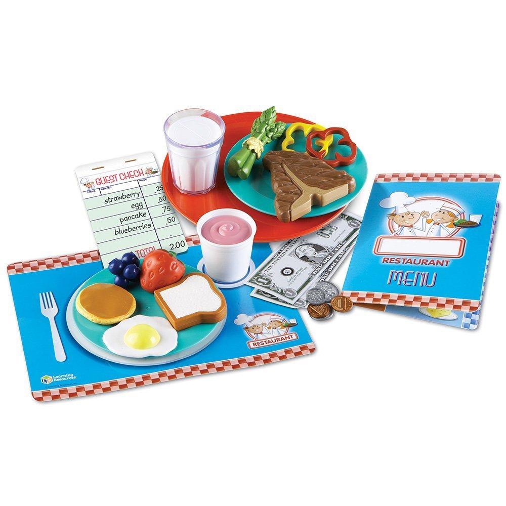 Learning Resources Serve It Up Play Restaurant - 36 Pieces, Boys and Girls Ages 3+, Food Play Set, Pretend Play For Toddlers