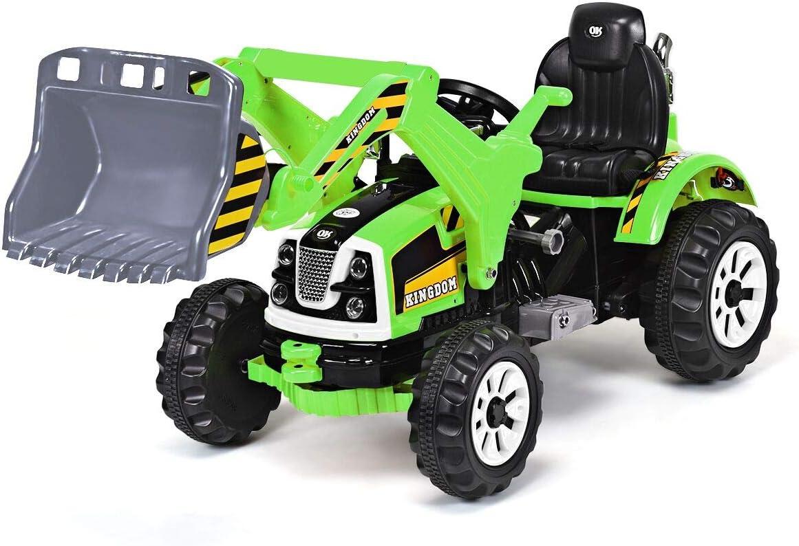 Costway Kids Ride On Excavator Truck 12V Battery Powered Front Loader Digger