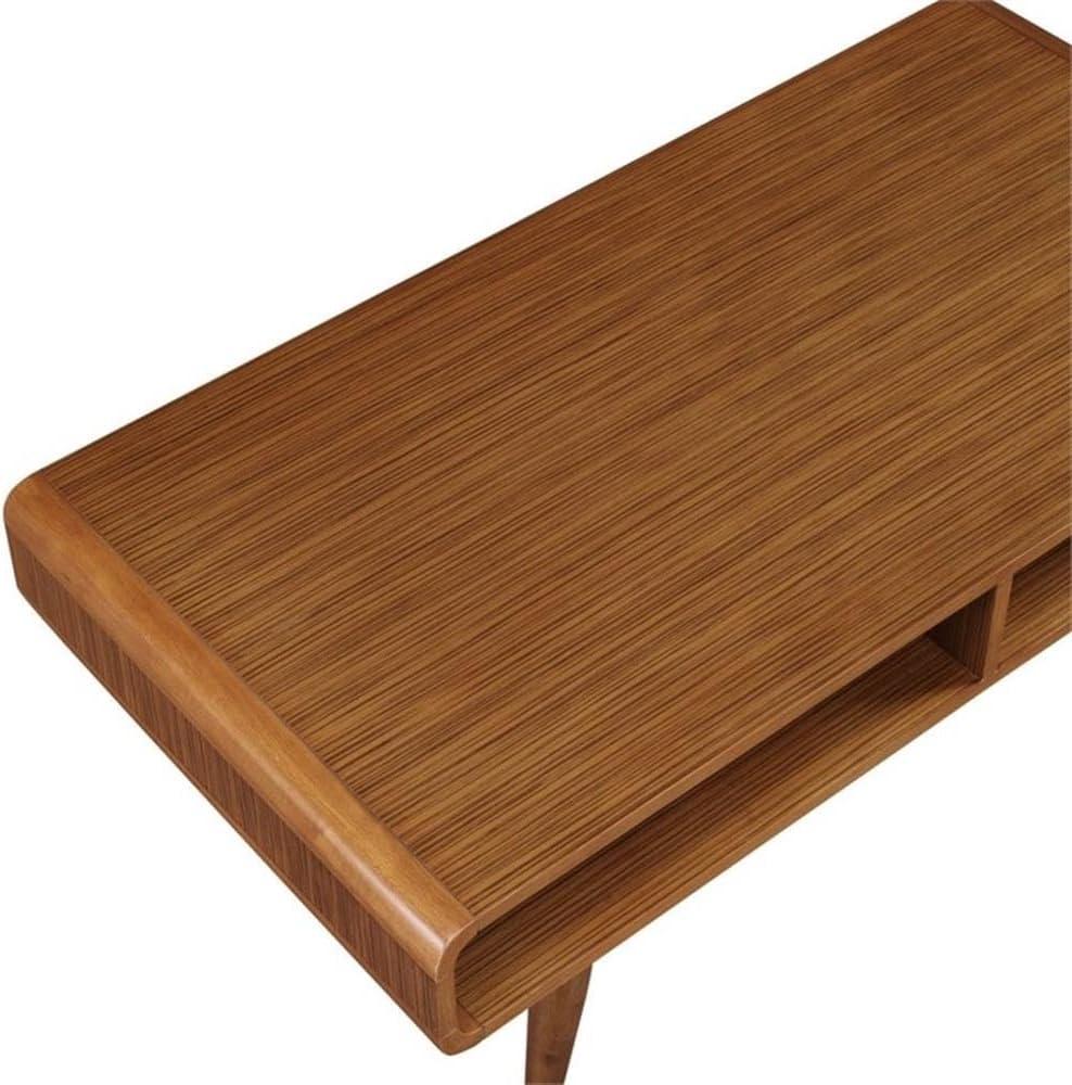 Boraam Halmstad Coffee Table Walnut: Elegant Rectangular Design, 2 Shelves, Sturdy Wood Frame