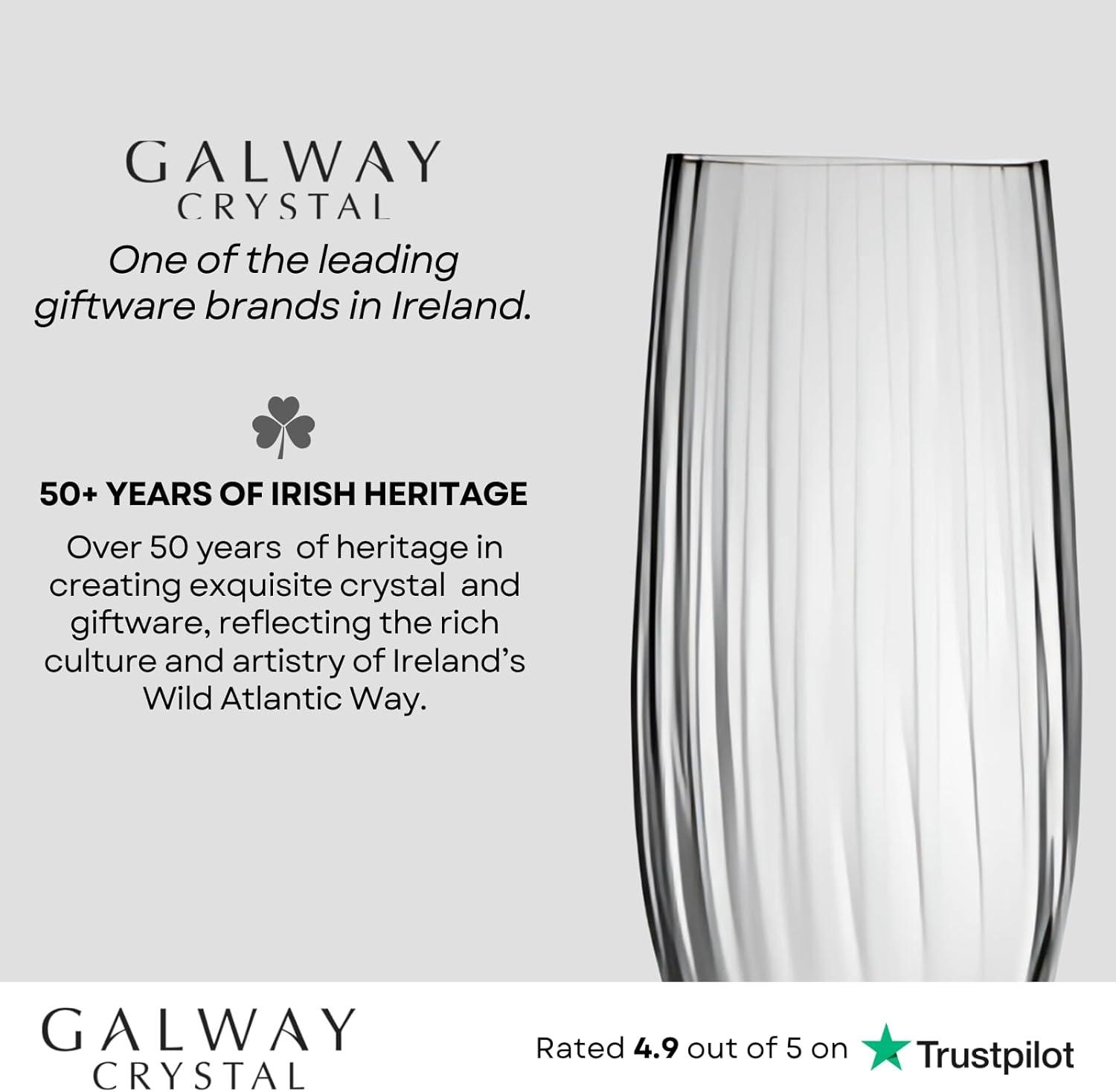 Galway Crystal Erne 14oz. Crystal Highball Glass Set