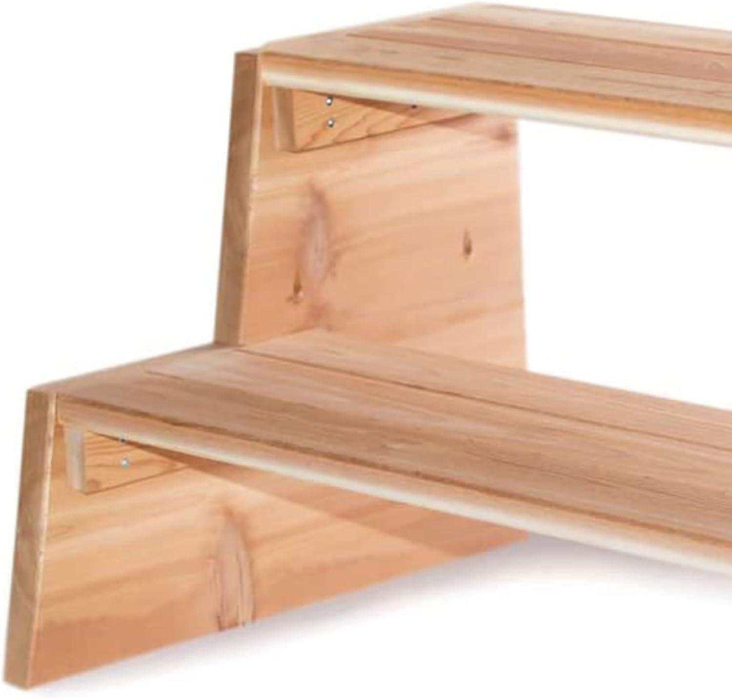 All Things Cedar All Things Cedar 21'' D , Antimicrobial Hot Tub Step in Natural Cedar