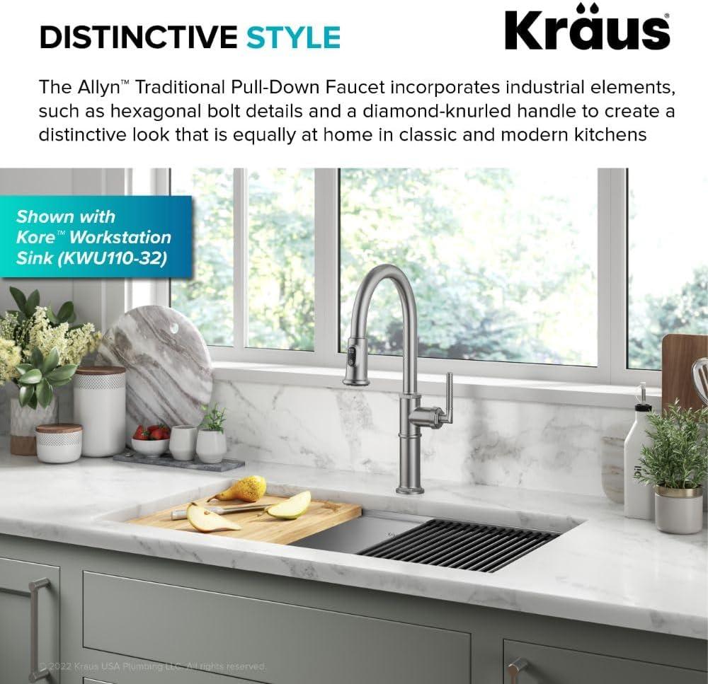 KRAUS Allyn Pull-Down Single Handle Kitchen Faucet