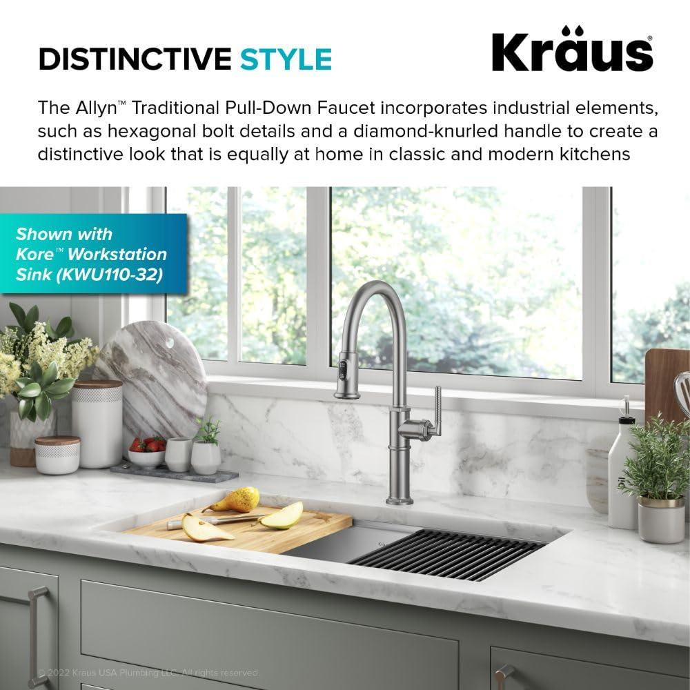 KRAUS Allyn Pull-Down Single Handle Kitchen Faucet