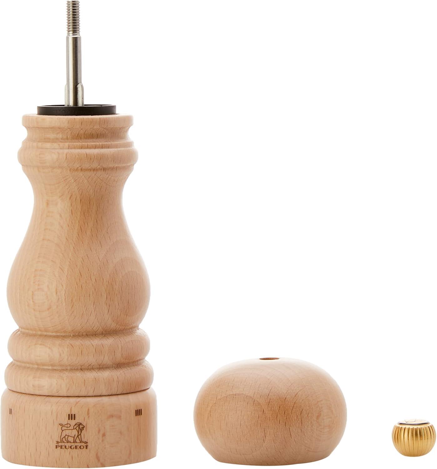 Paris Adjustable Salt + Pepper Mill Set by Peugeot Saveurs - Natural