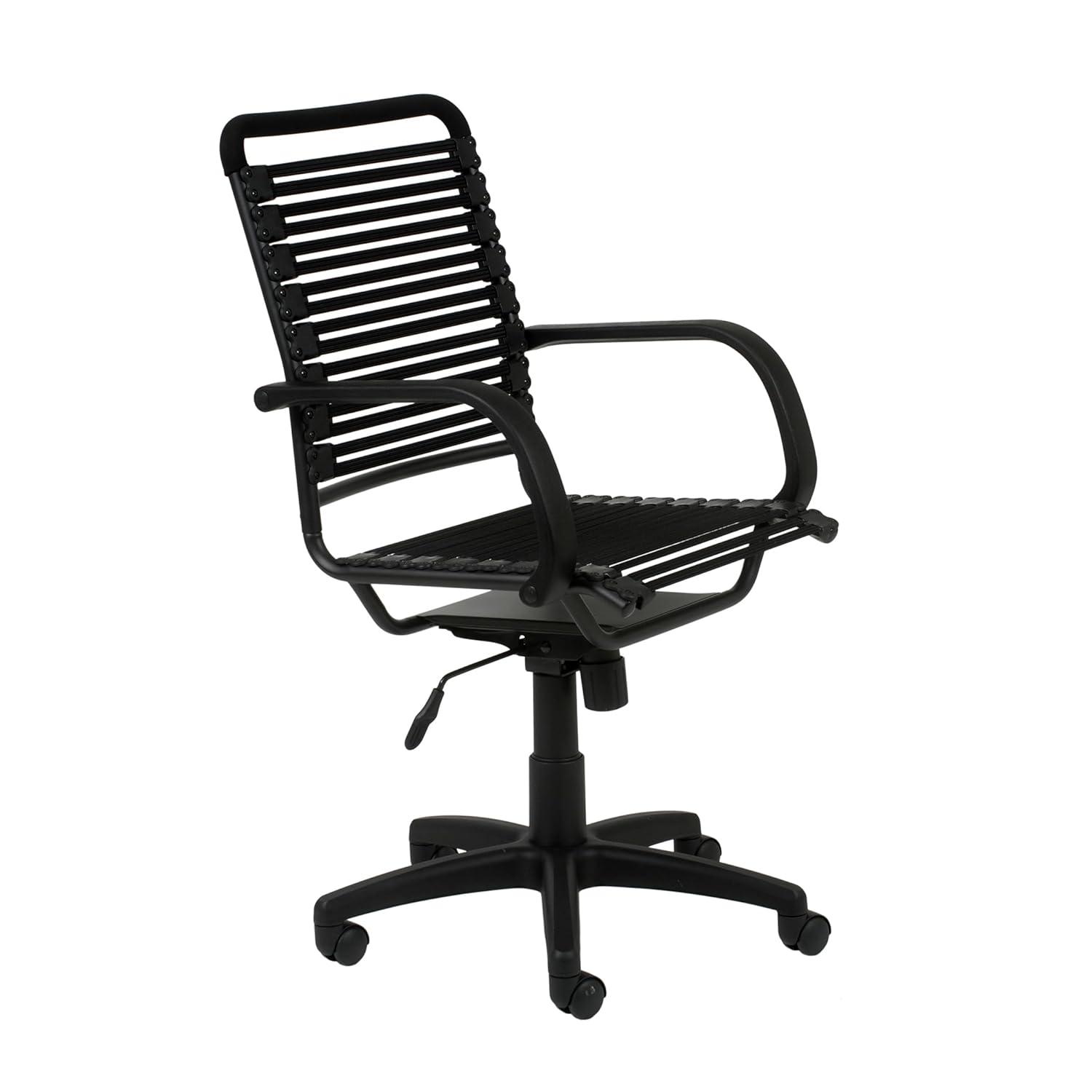 High Back Black Metal Bungee Office Chair
