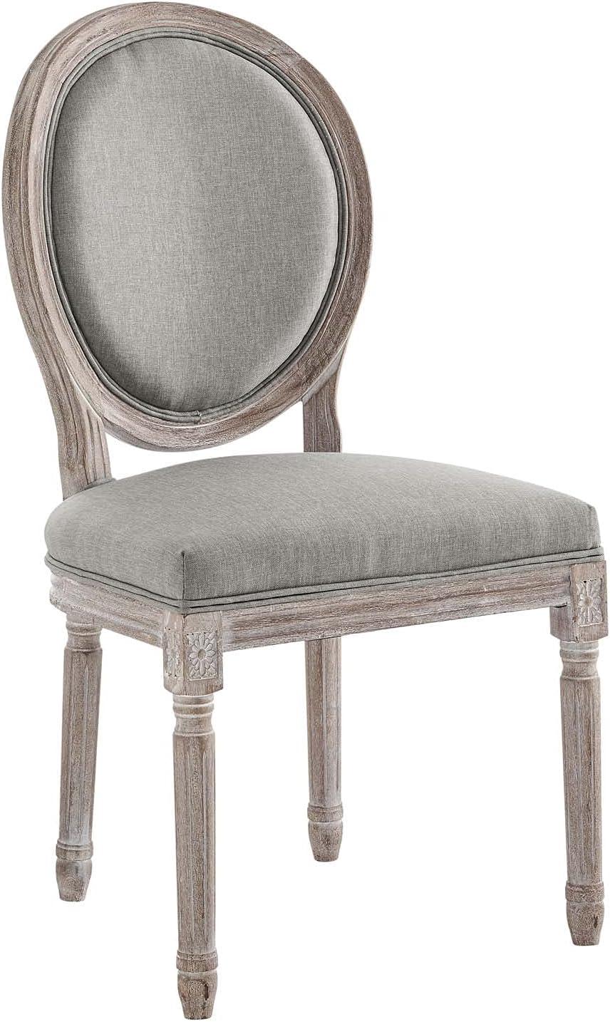 Modway Emanate Vintage French Upholstered Fabric Dining Side Chair