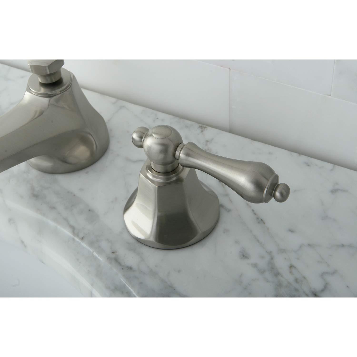Kingston Brass KS4468AL 8 in. Widespread Bathroom Faucet, Brushed Nickel